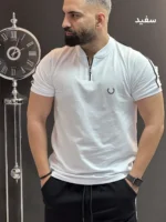 تيشرت نيم زيپ استين كش4032