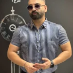پیراهن راه راه پارچه ساتن کش مستر تیشرت